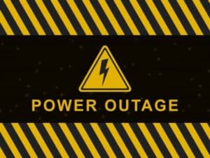 power outage sign